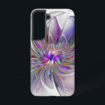 Funda Para Samsung Galaxy S22 Flor de arte fractal enérgica y colorida<br><div class="desc">Una potente flor multicolor de fantasía,  un arte fractal floral único. Diseño para tu funda Samsung Galaxy S22 y más.</div>