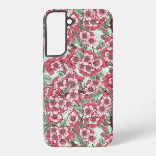 Funda Para Samsung Galaxy S22+ Flor de cerezo en rosa y menta