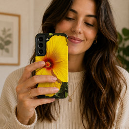 Funda Para Samsung Galaxy S22+ Flor de Hibisco Amarillo