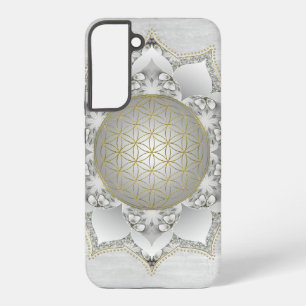 Funda Para Samsung Galaxy S22+ Flor de la Vida - Mandala de Flores 1