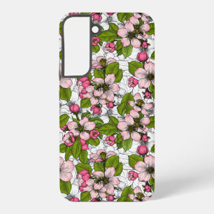 Funda Para Samsung Galaxy S22+ Flor de manzano sobre blanco