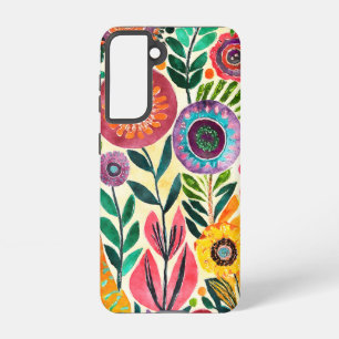 Funda Para Samsung Galaxy S21 Flor hippie divertida