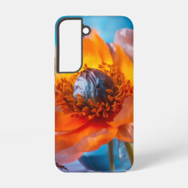 Funda Para Samsung Galaxy S22 Flor naranja
