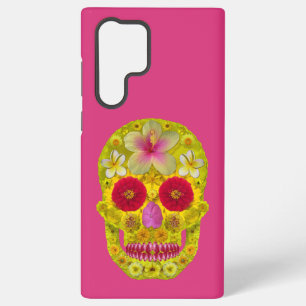 Funda Para Samsung Galaxy S22 Ultra Flor Skull 8