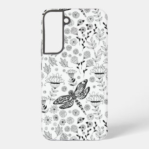 Funda Para Samsung Galaxy S22+ Flora y libélula