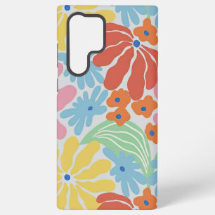 Funda Para Samsung Galaxy S22 Ultra Floral Abstracto Colorido y Brillante