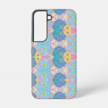 Floral Acuarela Azul y Amarillo