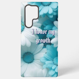 Funda Para Samsung Galaxy S22 Ultra Floral Azul Moderno 