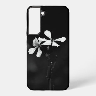 Funda Para Samsung Galaxy S22+ floral blanca y negra mínima