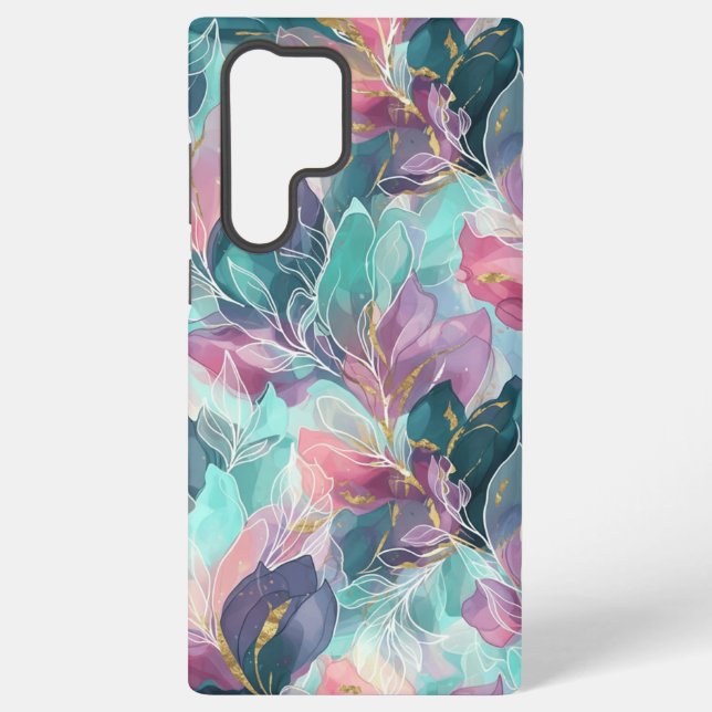 Funda Para Samsung Galaxy Floral de Tonos de Joyas (Reverso )