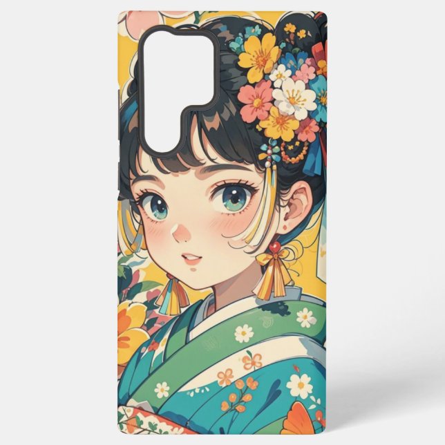 Funda Para Samsung Galaxy Floral Kimono Elegance (Reverso )