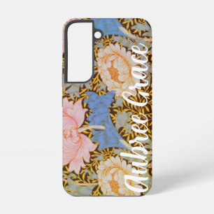 Funda Para Samsung Galaxy S22 Floral Negrita Wm Morris Agregar un Nombre