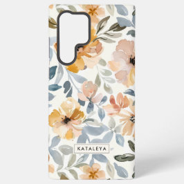Funda Para Samsung Galaxy S22 Ultra Floral Personalizado Otoño Suave