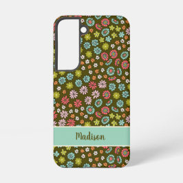 Funda Para Samsung Galaxy S22 Floral Personalizado Retro 70s