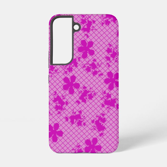 Funda Para Samsung Galaxy Floral rosa caliente de encaje Samsung Galaxy S6,  (Reverso )