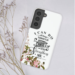 Funda Para Samsung Galaxy S22 Floral Rosa Puedo Hacer Todas Las Cosas Mediante C