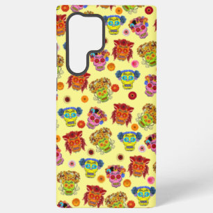Funda Para Samsung Galaxy S22 Ultra Floral Sugar Skull