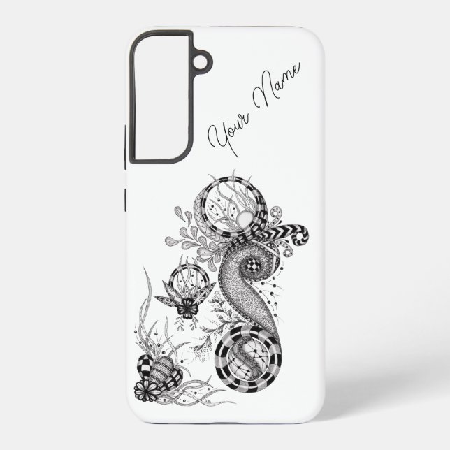 Funda Para Samsung Galaxy Florale Tangle Zeichnung -  (Reverso )