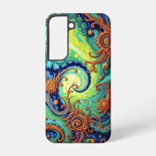 Funda Para Samsung Galaxy S22 Florecimiento Cósmico: Flujo de Energía Surrealist