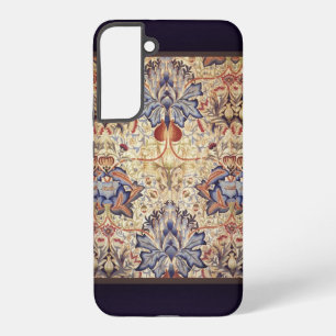 Funda Para Samsung Galaxy S22+ Flores Azules y Doradas