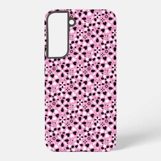 Funda Para Samsung Galaxy Flores blancas negras lindas (Reverso )