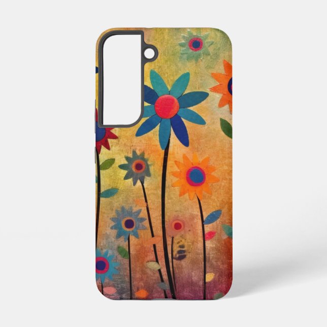 Funda Para Samsung Galaxy Flores Bohemias Coloridas (Reverso )
