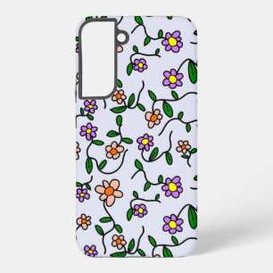 Funda Para Samsung Galaxy S22+ Flores Coloridas, Patrón Floral, Verdor, Boho