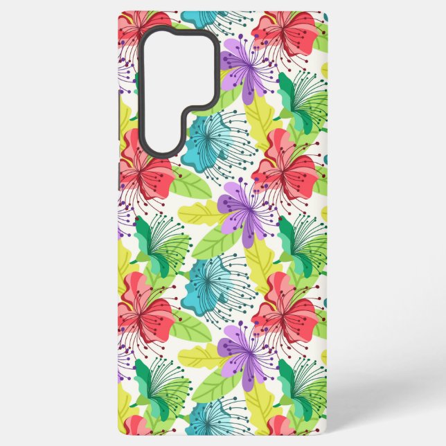 Funda Para Samsung Galaxy Flores coloridas sin soldadura (Reverso )