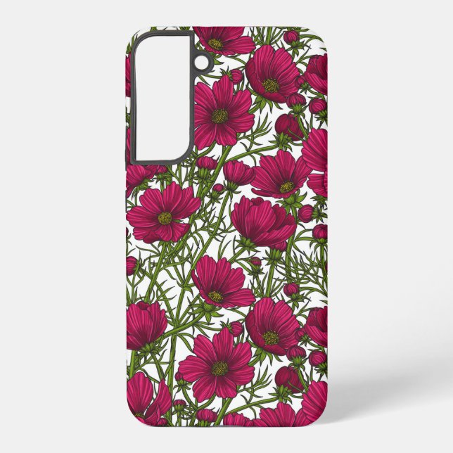 Funda Para Samsung Galaxy Flores Cosmos rosadas (Reverso )