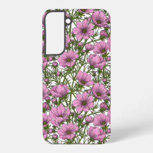 Funda Para Samsung Galaxy S22+ Flores Cosmos rosadas