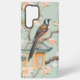 Funda Para Samsung Galaxy S22 Ultra Flores de aves y frutas orientales Pastel