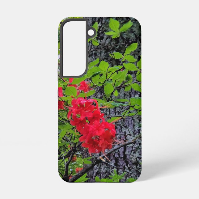 Funda Para Samsung Galaxy Flores de Azalea Roja (Reverso )