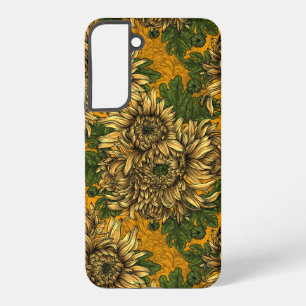 Funda Para Samsung Galaxy S22+ Flores de crisantemo amarillo