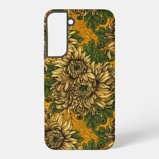 Funda Para Samsung Galaxy Flores de crisantemo amarillo (Reverso )