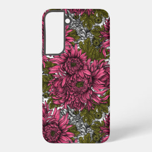 Funda Para Samsung Galaxy S22+ Flores de crisantemo rosa