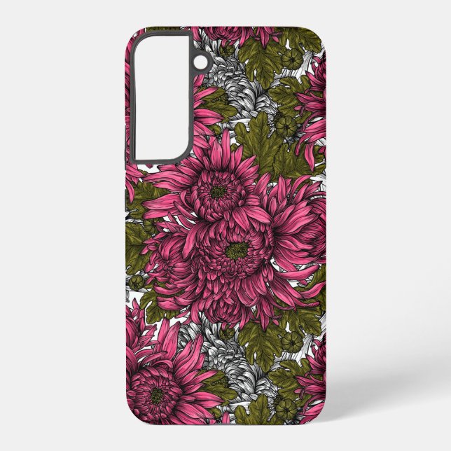 Funda Para Samsung Galaxy Flores de crisantemo rosa (Reverso )