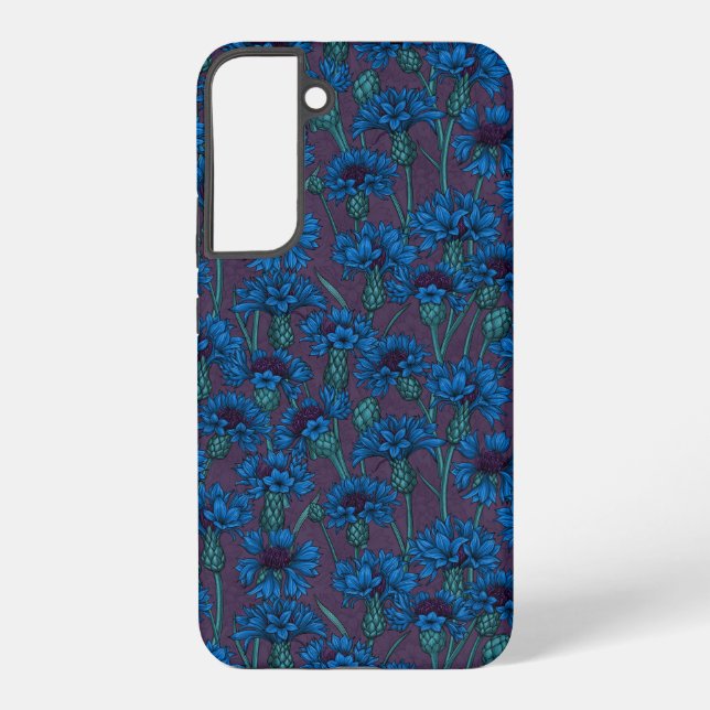 Funda Para Samsung Galaxy Flores de maíz azules, flores silvestres (Reverso )