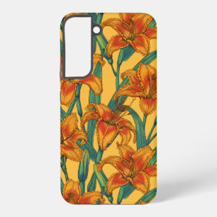 Funda Para Samsung Galaxy S22+ Flores diurnas, azules y amarillas