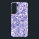 Funda Para Samsung Galaxy S22  Flores lilac violeta de acuarela<br><div class="desc">Flores de lino pintadas con acuarela. Patrón hecho en Photoshop.</div>