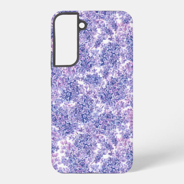 Funda Para Samsung Galaxy Flores lilac violeta de acuarela (Reverso )