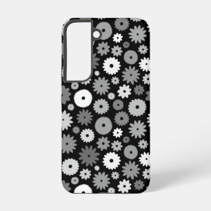 Funda Para Samsung Galaxy S22 Flores monocromas repiten patrón
