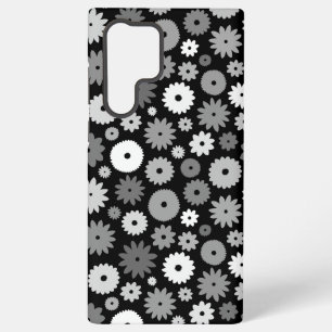 Funda Para Samsung Galaxy S22 Ultra Flores monocromas repiten patrón