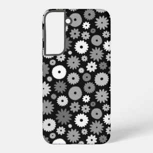 Funda Para Samsung Galaxy S22+ Flores monocromas repiten patrón