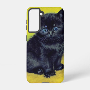 Funda Para Samsung Galaxy S21 Flores moradas de gato negro Van Gogh