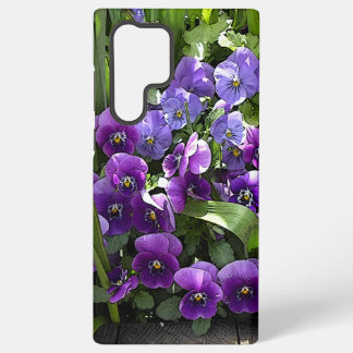 Funda Para Samsung Galaxy S22 Ultra Flores Moradas del Jardín