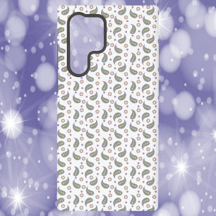 Funda Para Samsung Galaxy S22 Ultra Flores Paisley Dots Green Pink Purple