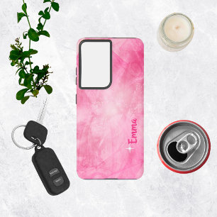 Funda Para Samsung Galaxy S21 Ultra Flores rosa brillantes