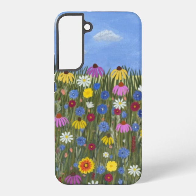 Funda Para Samsung Galaxy Flores silvestres con daisies (Reverso )