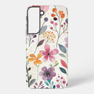 Funda Para Samsung Galaxy S22+ Flores silvestres Patrón de Floral Whimsical