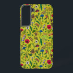 Funda Para Samsung Galaxy S22  Flores y polillas silvestres en verde<br><div class="desc">Colección pintada a mano de varias flores silvestres.</div>